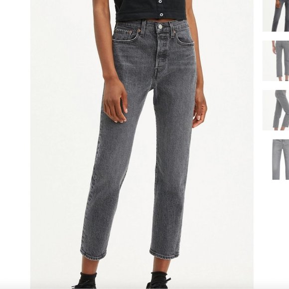 💐Levis wedgie fit - 29 distressed grey/black jeans - Picture 1 of 9